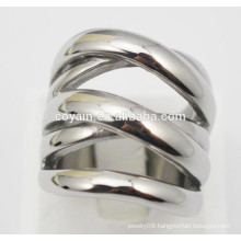 Punk style metal steel unique silver rings for women